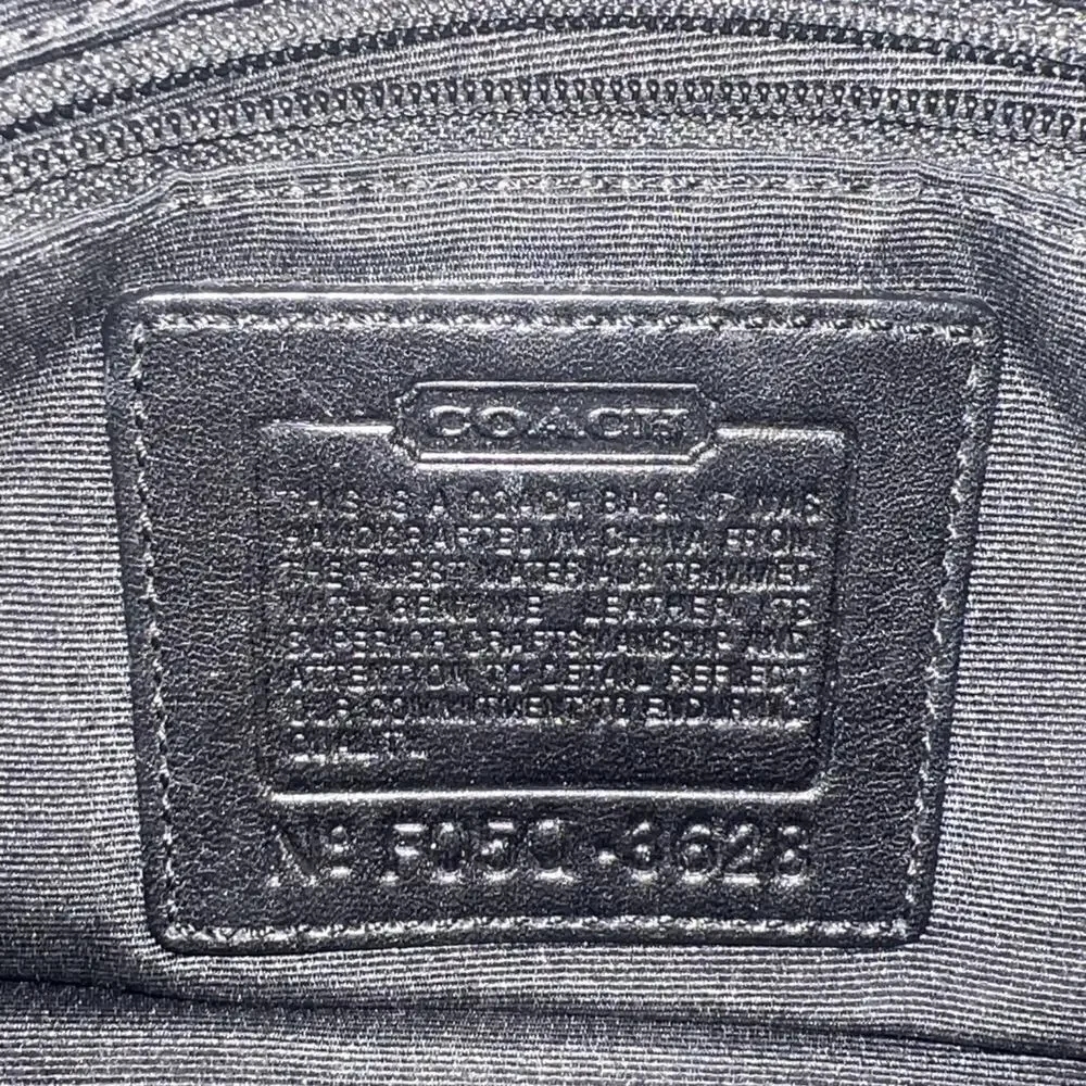 COACH y2k belt soho black leather shoulder bag canvas signature Accessory pouch